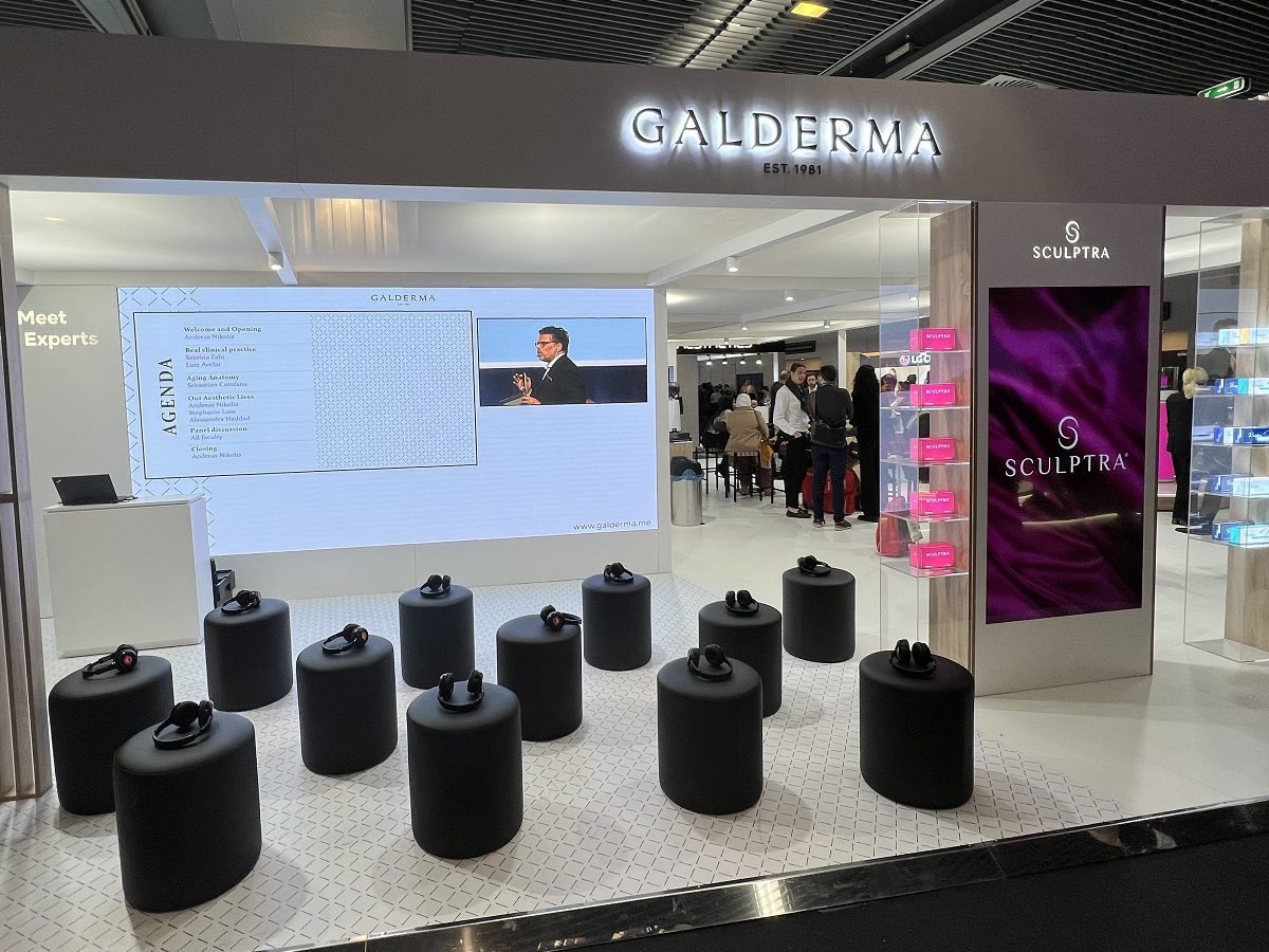 Galderma Paris_Hurricane_Ausstellung_LED_LCD_screen_sound_silent disco