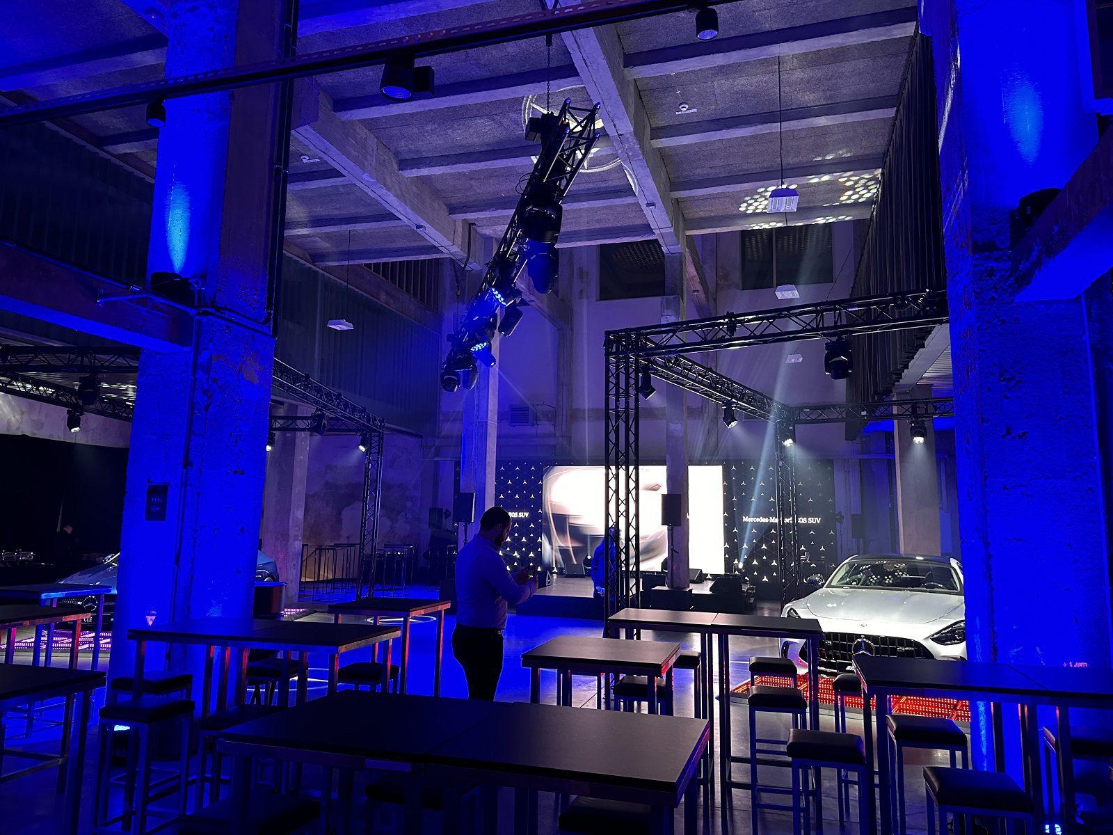 Hurricane_Mercedes launch_Mlynica_LED_osvetlenie_konstrukcie_technical support_event