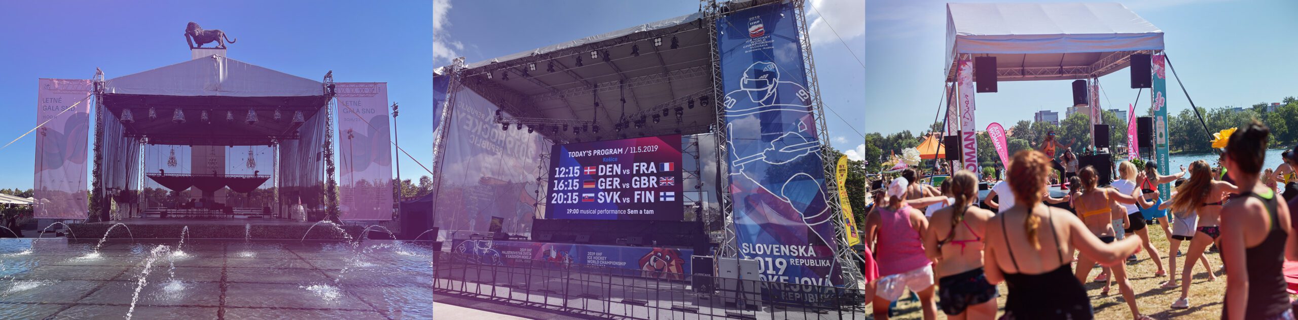 Musikfestival mit Freilichtbühne und Bewegung