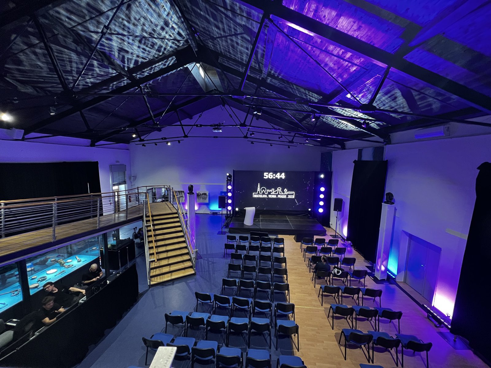 Hurricane_Testing United_Bratislava_Led screen_sound_light
