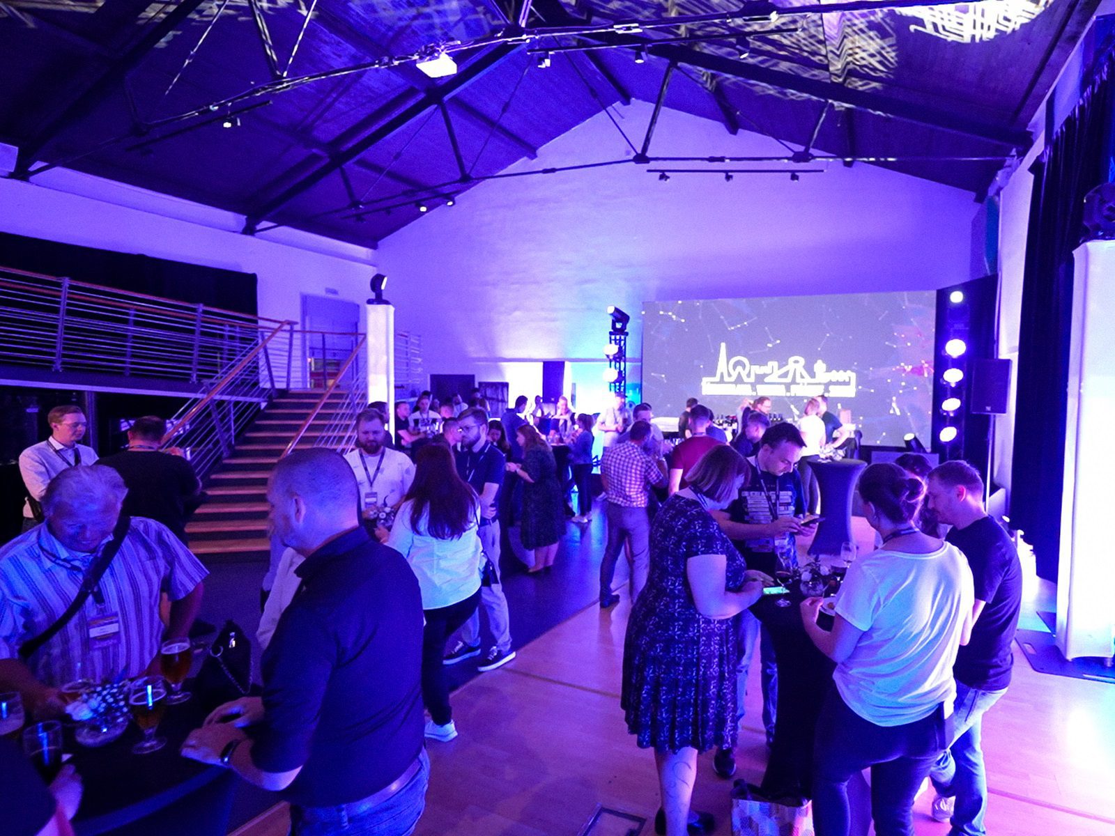 Hurricane_Testing United_Bratislava_Led screen_sound_light_stage_conference_night