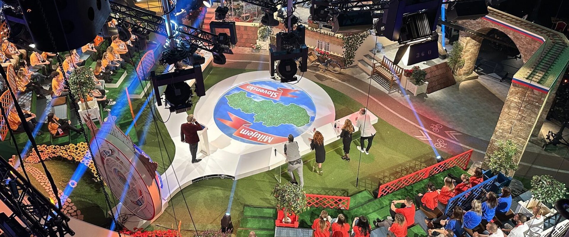 Orkan_Ich liebe die Slowakei_RTVS_Satelliten_LED-Schirme_Beleuchtung_Beleuchtungstechnik_Sättigung_Ansicht von oben